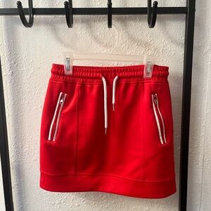 Forever 21 Red sports like Mini Skirt with Zip Pockets